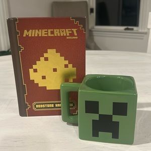Minecraft Creeper Face Mug & Redstone Handbook by Mojang Jinx